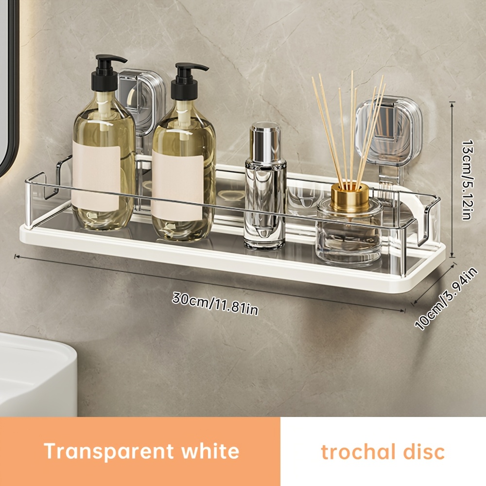 TEMU 1pc Estante de Baño MUSURJOY con , de Aluminio y Plástico - Estante de Ducha en Pared sin Taladro, Estante de Esquina Ahorrador de Adecuado para