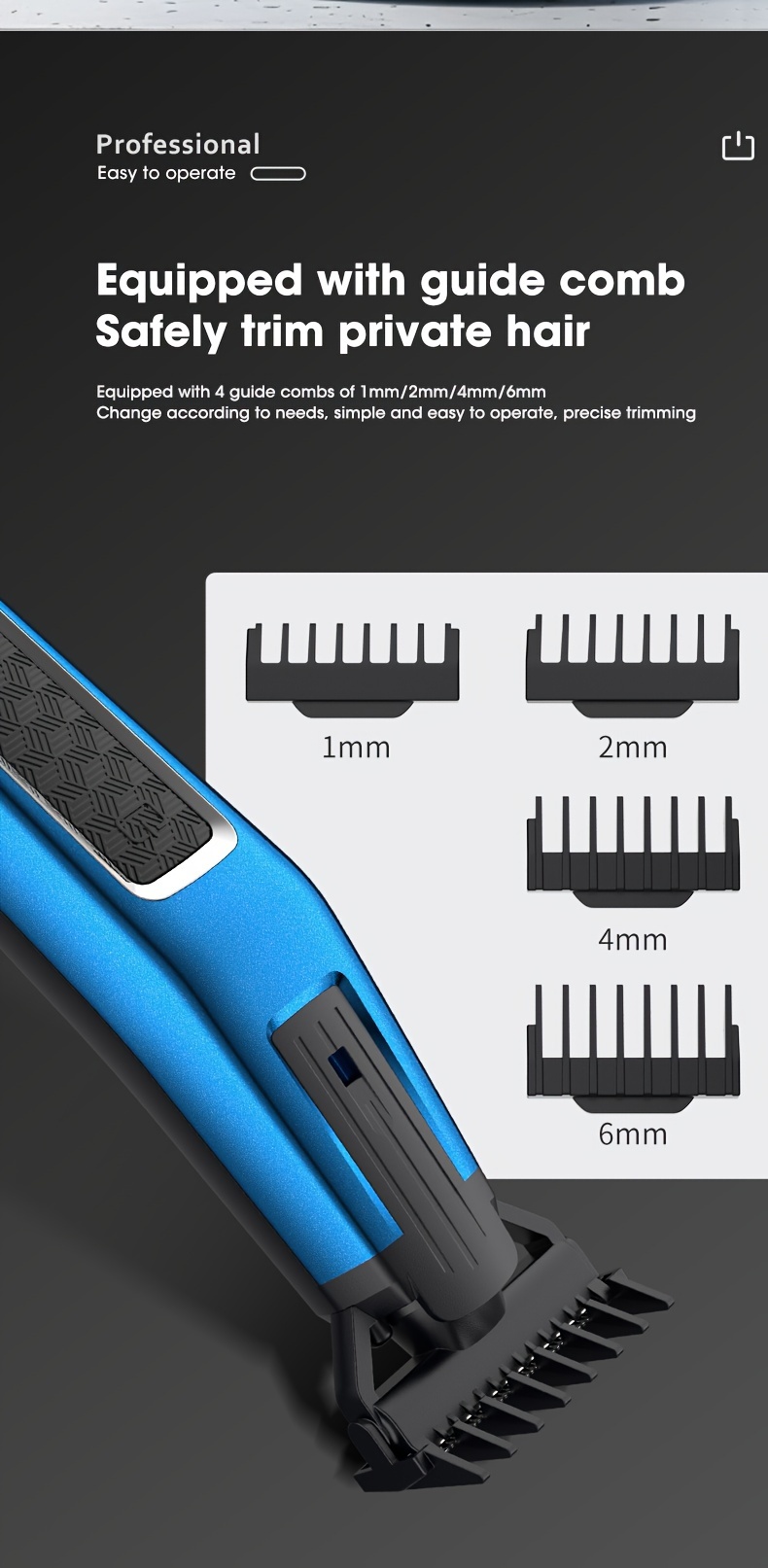 beard trimmer for men 3 in 1 hair clippers for men kit nose hair trimmer micro shaver mens grooming kit cordless electric hair trimmer led display Product details 2