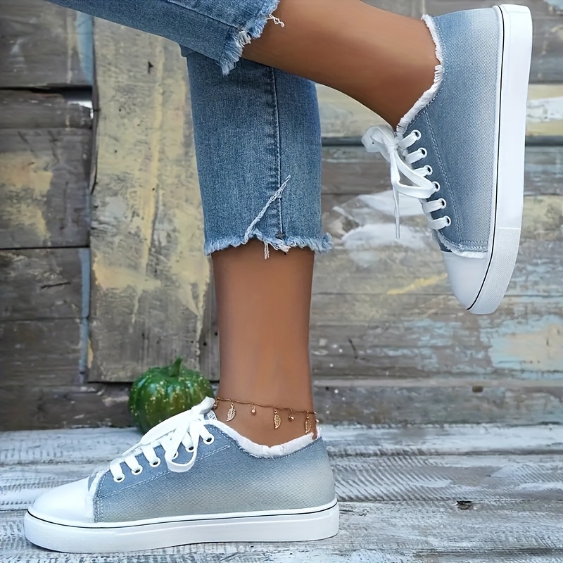 Denim slip on shoes womens online