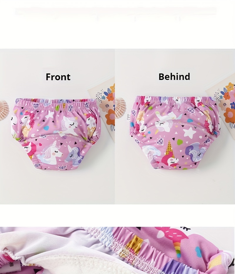 10 pack baby potty training training pants washable polyester fiber woven diapers toddler toilet training underwear infant gift details 0