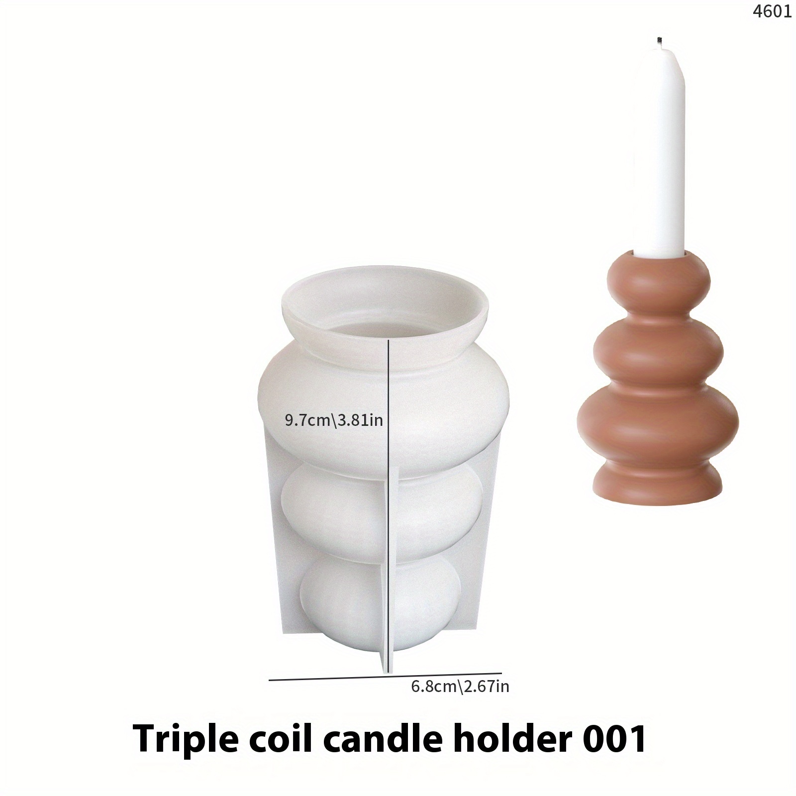 Image of Resin Casting Molds Candle Making Molds Stacked Holder Silicone Mold Instagram Style, Scented Plaster Candle Base Epoxy Resin Mold, Candle Holder Mold