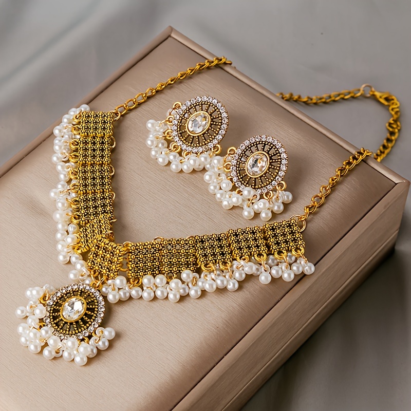 

[top-] - 3pcs Jewelry Set - , -free Alloy Rhinestones & , Hypoallergenic & , For , Parties, And