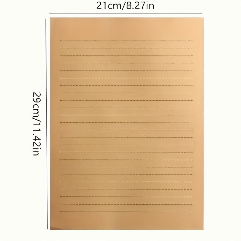 40pcs Vintage-inspired Thick Lined Paper Stationery - A5/b5/a4 Sizes, For Love Letters & Office Use, Vintage Paper