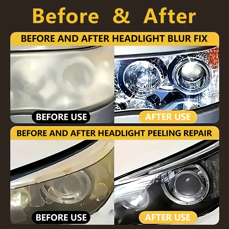 2pcs car headlight repair liquid car headlight oxidation yellowing scratch enhancement crystal plating coating renovation agent details 6