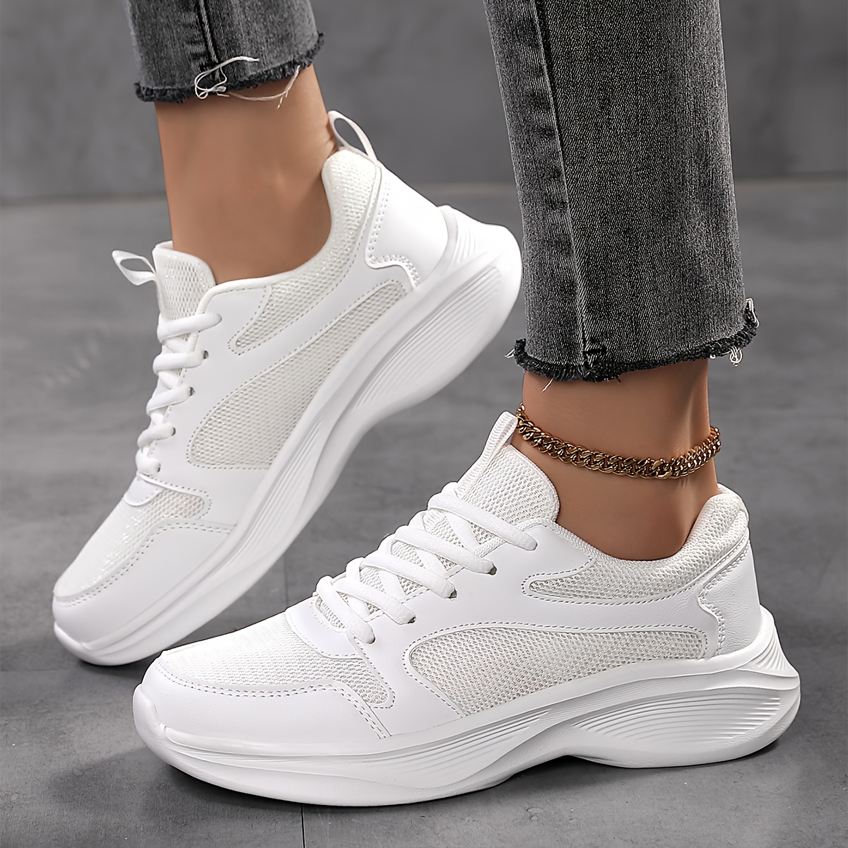 TEMU [sneakers] Mesh Breathable Women's Lightweight Running Shoes