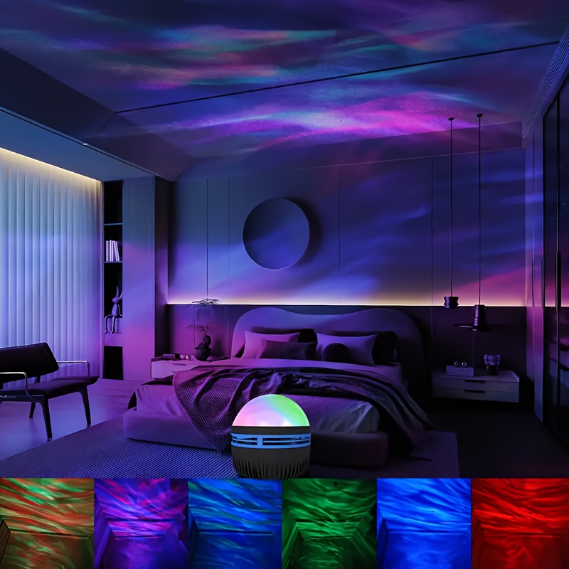An Aurora Projector, Star Projector, with 7 Lighting Effects, LED Color Changing Lamp for Home Decoration, Home Decoration Birthday and Christmas Gift