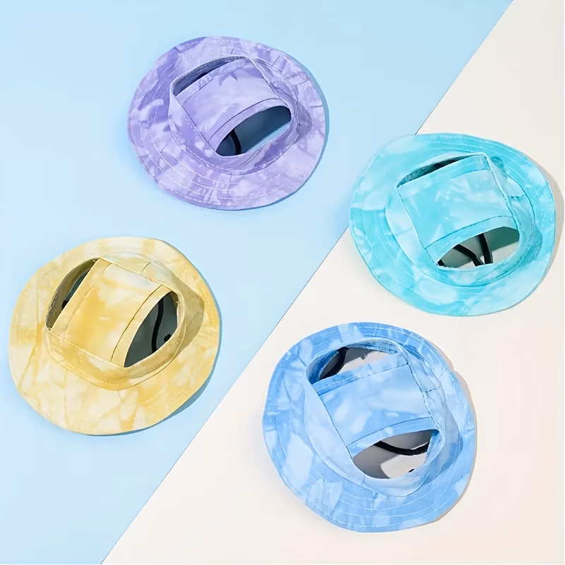 1pc pet sun hat breathable comfortable uv protection suitable for puppies and cats adjustable strap Product details 4