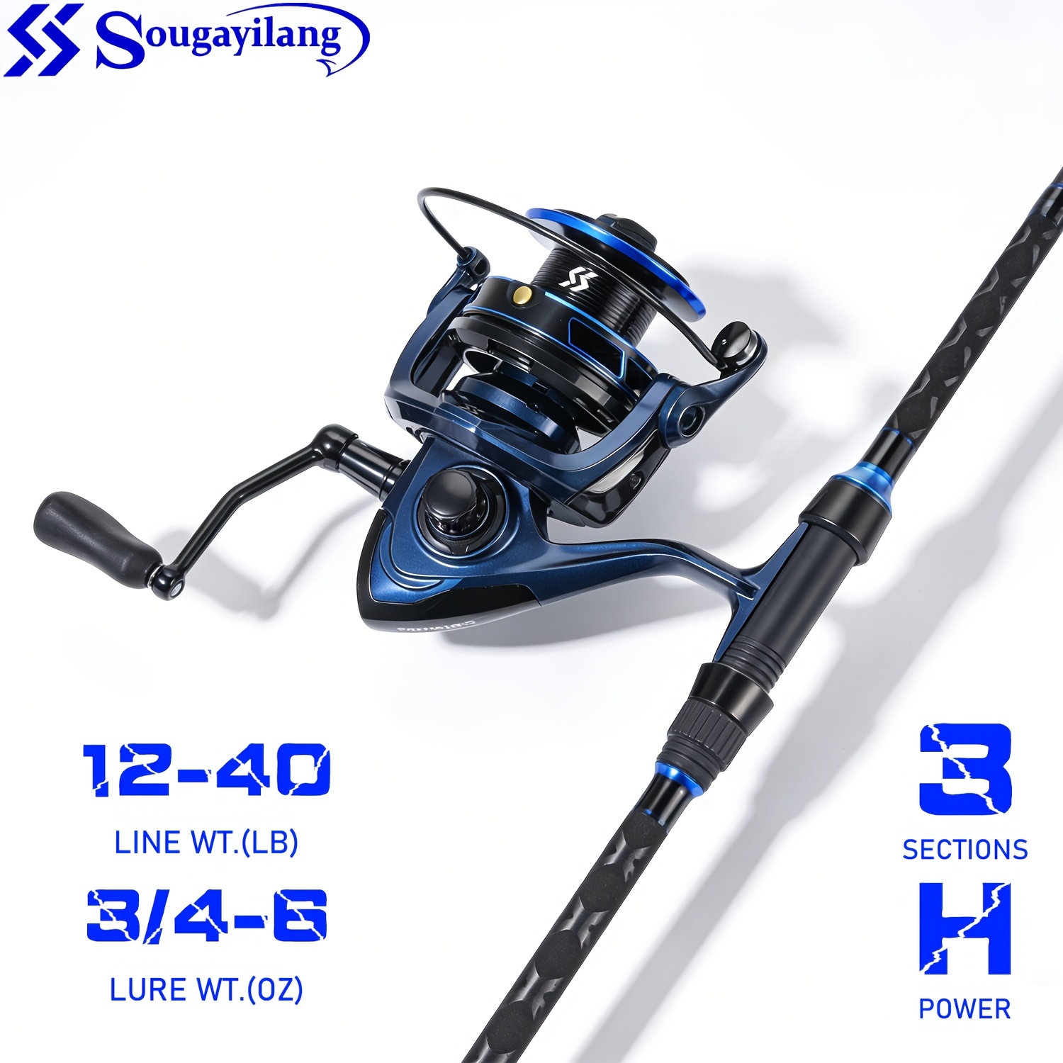 7ft Surf Rod And Reel Blusea 7ft Baitcasting Fishing Rod Reel Combo, Carbon  Fiber Rod
