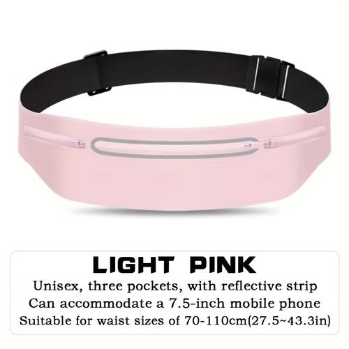1 belt bag compatible for 7 5 phone ultra thin belt bag with adjustable strap lightweight for cycling unisex for men women hands free for smartphones