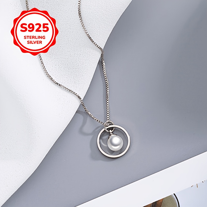 925 Sterling Silver Personalized Circle Pendant Necklace