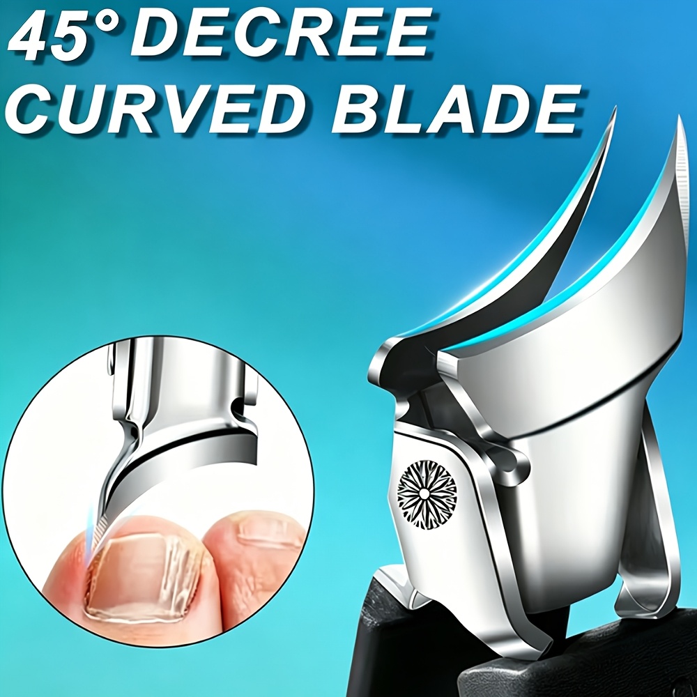 5pcs Men's Heavy-Duty Toenail Clipper Set with Classic Black Handle
