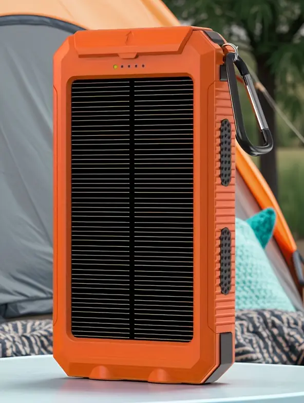 1pc 20000mah portable solar mobile power with external battery charger and powerful led light 2 usb charging ports for outdoor camping hiking and emergency power bank portable portable power bank solar power bank battery power bank Product details 0