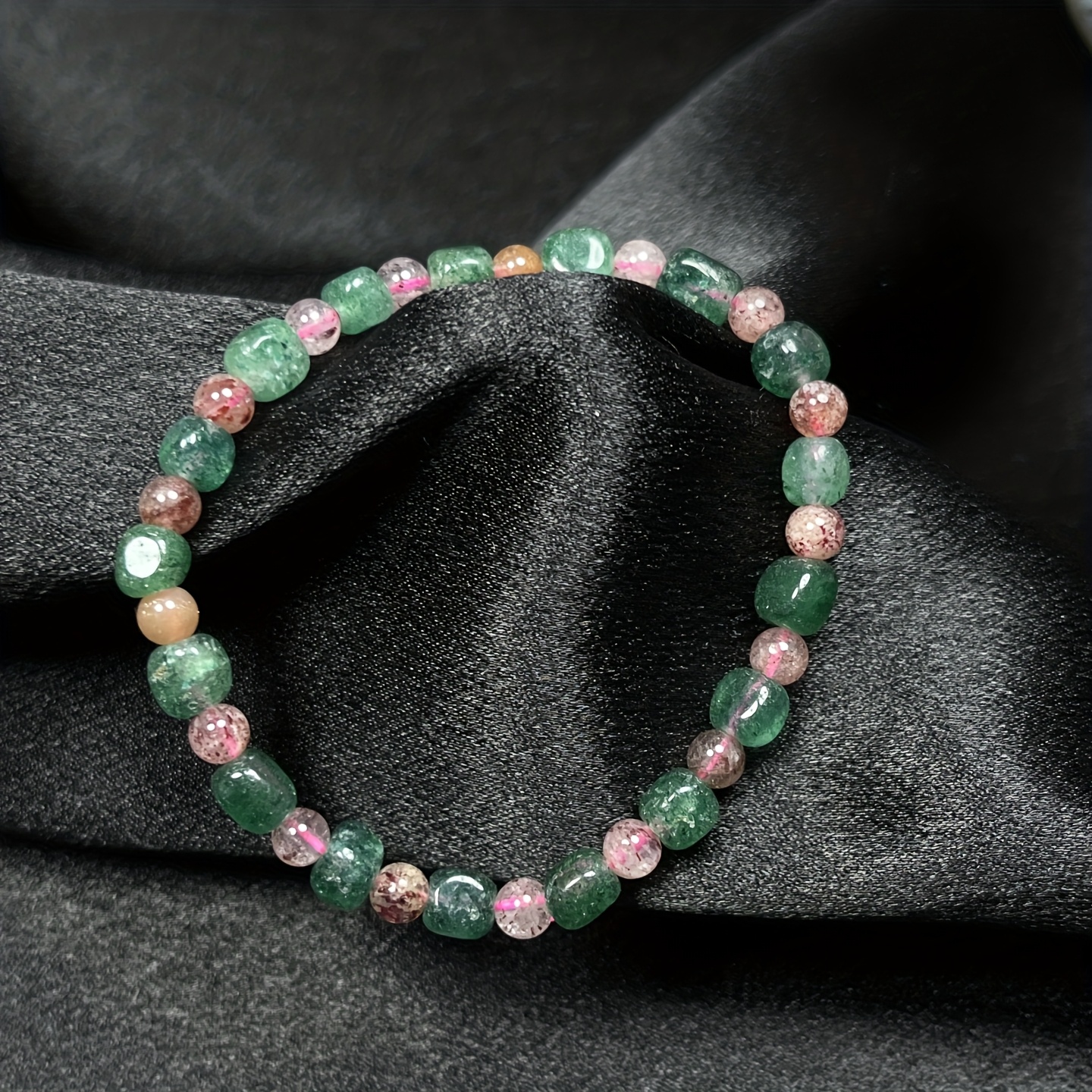 Multicolor Beaded Crystal Bracelet for Men & Women, Elegant Gift