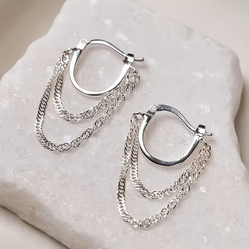 E-shop Modische und sexy lange Quasten-Ohrhänger für Damen, für Partys und Freizeitkleidung, verleihen Ihrem Look Eleganz