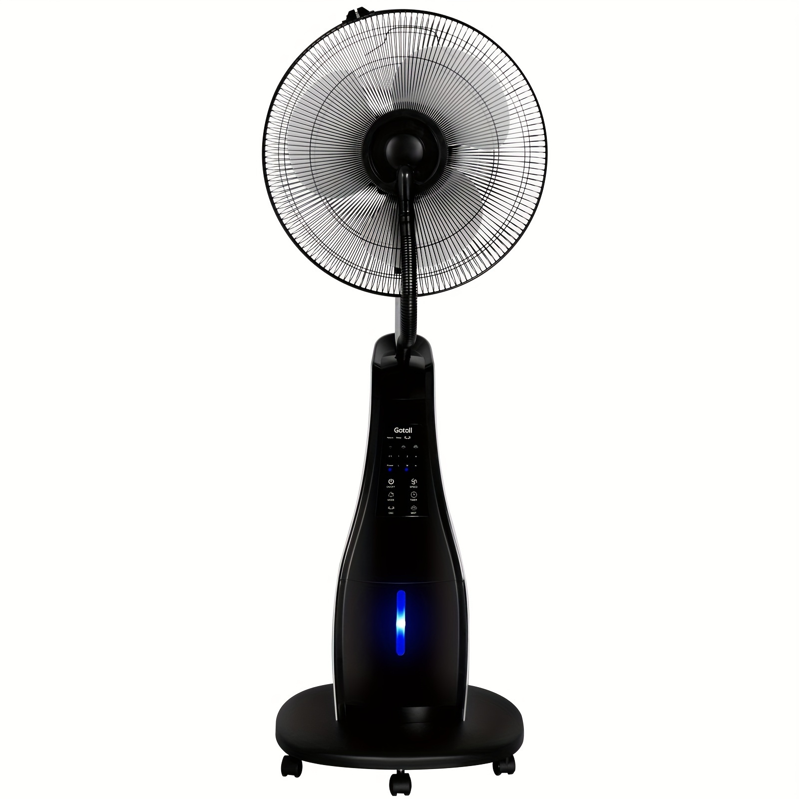 

Spray Fan With Remote Control, Left And Right Shaking Head 70 °, 3 Speeds, 85w, 7.5 H Timer Spray Volume 280ml/h, Rotational Speed 1200rpm, Water Tank 3.3l, Power Line 1.7m Long