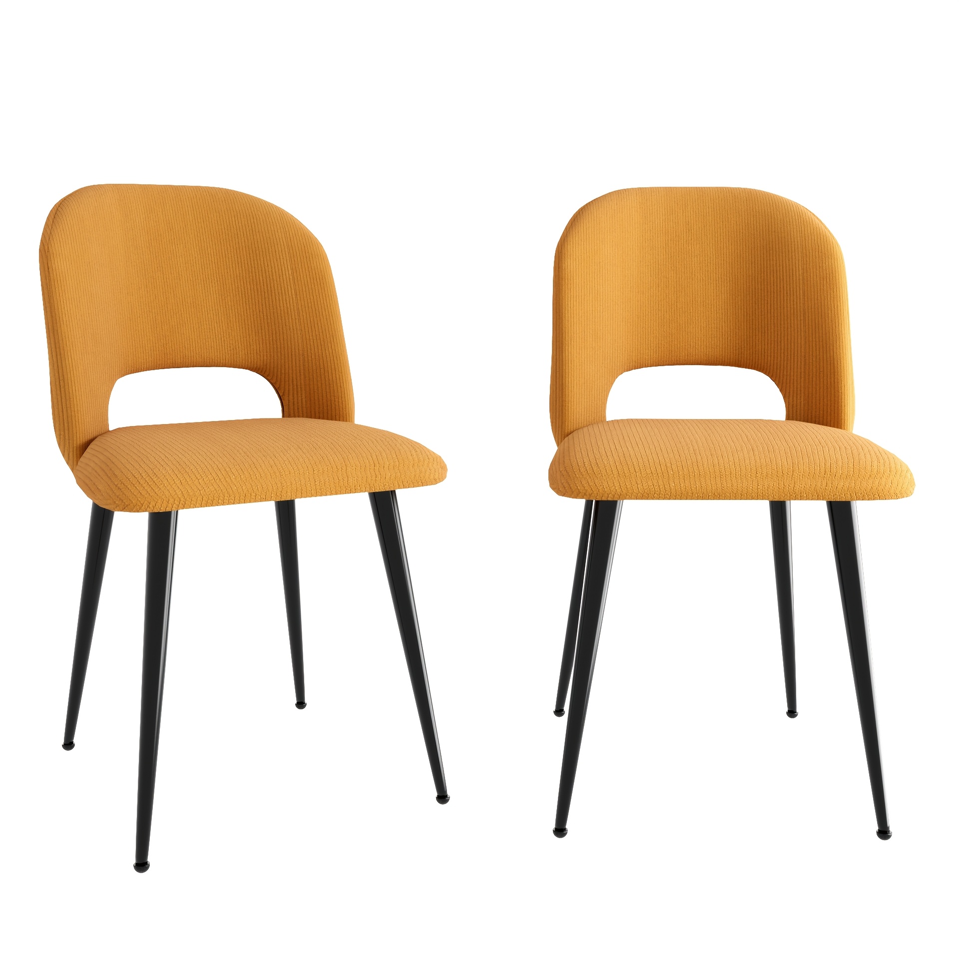 Image of 2/4/6-pack Dining Chairs, Kitchen Chairs, Upholstered Chairs, Living Room Chairs, Fabric Backrest And Metal Legs, Ideal For , Kitchen, And Living Room