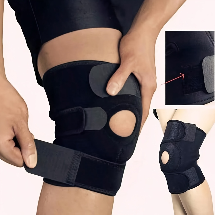 1pc black knee support knee compression band breathable   material suitable for exercise and fitness wear