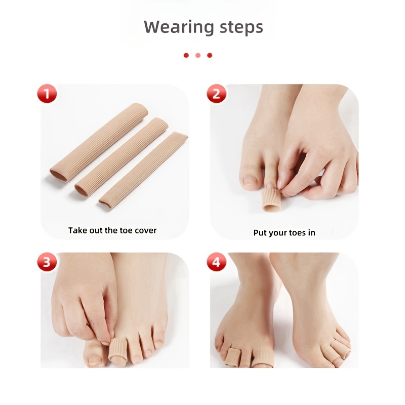2pcs Reusable Silicone Toe Pads, Adjustable and Breathable