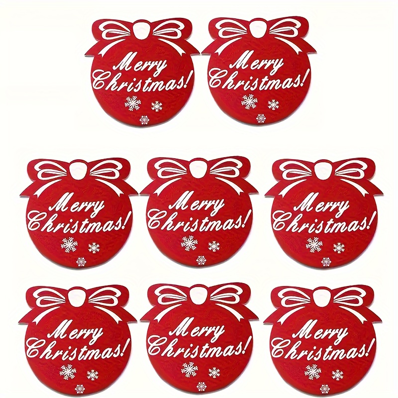 Image of Set Of 8 Christmas Table Decorations With Heat-resistant Pads, Thick Felt Material For Non-slip Tableware, Merry Christmas Absorbent Coasters, Table Decor