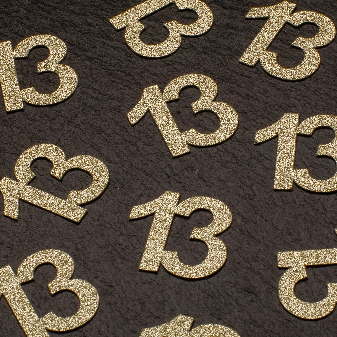 30pcs Of Golden Shimmering Confetti For A 13th Birthday Celebration: Party Decor