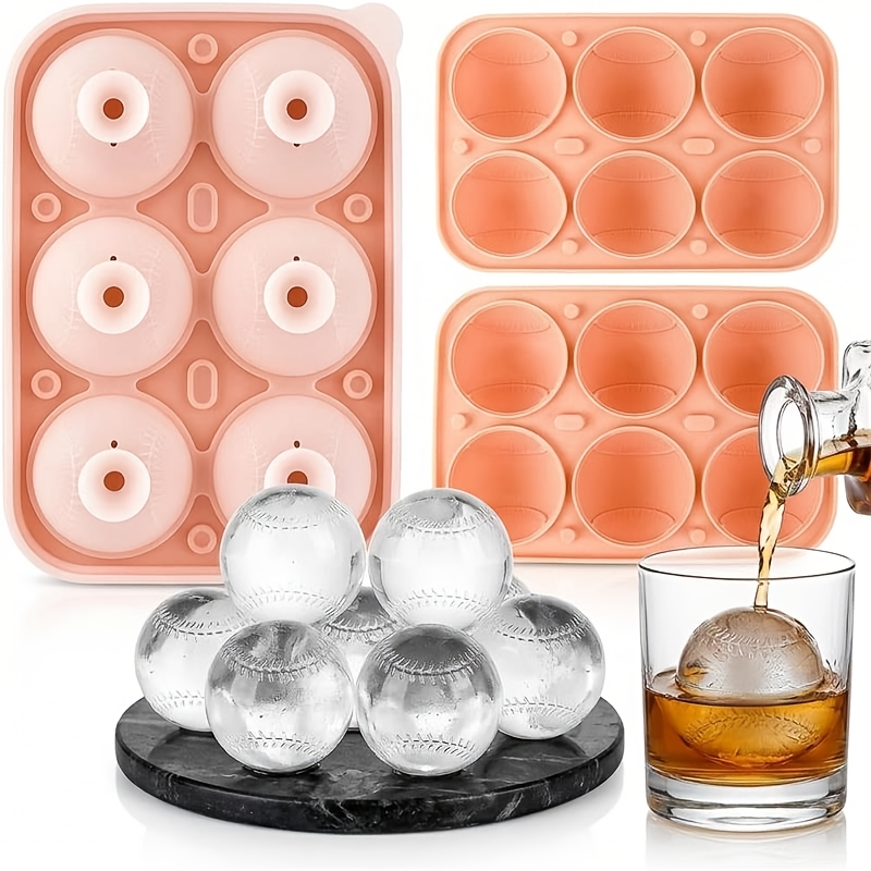 Baseball Sphere Ice Cube Mold 3D Large Baseball Silicone Mold
