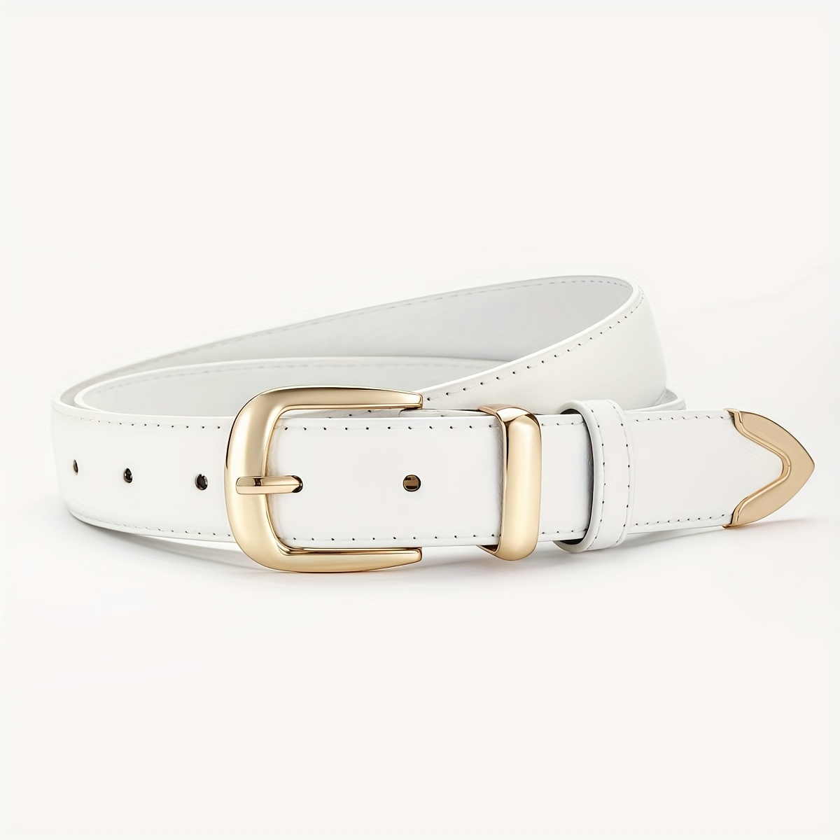 TEMU Fashion Women Belts Golden Dress Jeans Belts For Lady