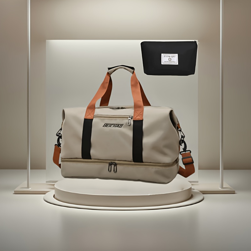 TEMU Travel Bag, Luggage Bag, Dry Wet Separation Large Capacity Travel Bag, Leisure Outdoor Travel Bag Handbag, Yoga Bag, Weekend Tote Overnight Bag