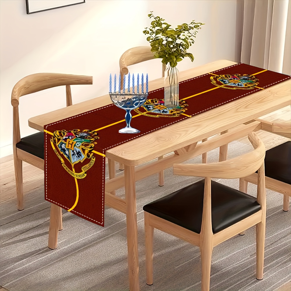 TEMU 1 stuks, Geautoriseerd Bros, Tafelkleed Desktop Decoratie met Harry Potter Film Comic Thema, Spiegel-Splice Tafel , Herbruikbaar, voor Familie