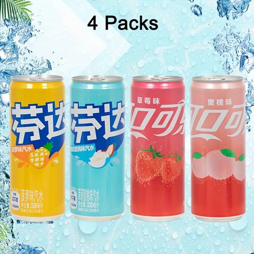 coke and modern cans packing mix flavors 330ml x 4 packs