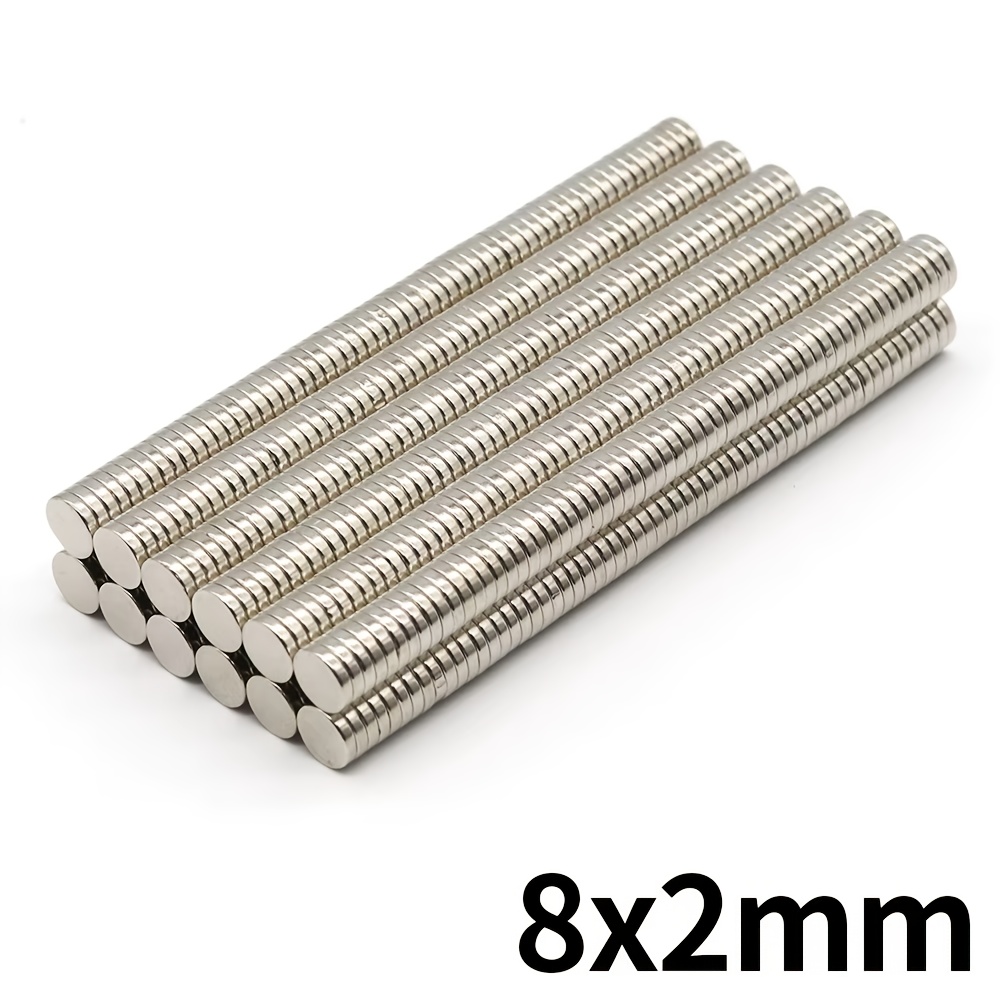 

80pcs 8x2mm Neodymium Super Strong Magnets, Permanent Round Magnets, Nickel Copper Nickel Coating, Industrial Magnets, Neodymium Iron , Suitable For Offices