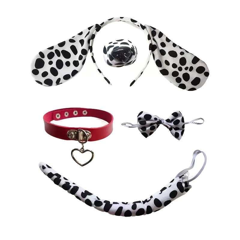 TEMU Nouveau Bandeau Tête Animal Élégant pour Banquet, Fête, Spectacle, Accessoire de Scène, Jeu, Bandeau Dalmatien, Accessoire de Tête
