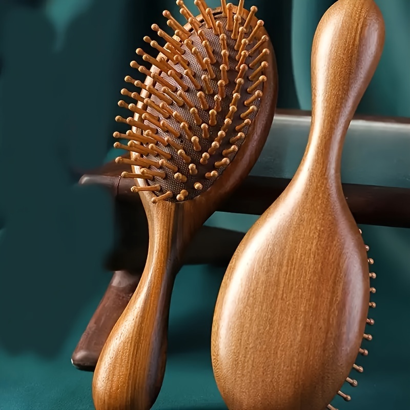 

Peigne de Luxe en Bois de avec - Fines, Brosse à Cheveux pour Massage du Cuir Adaptée à Tous Types de Cheveux