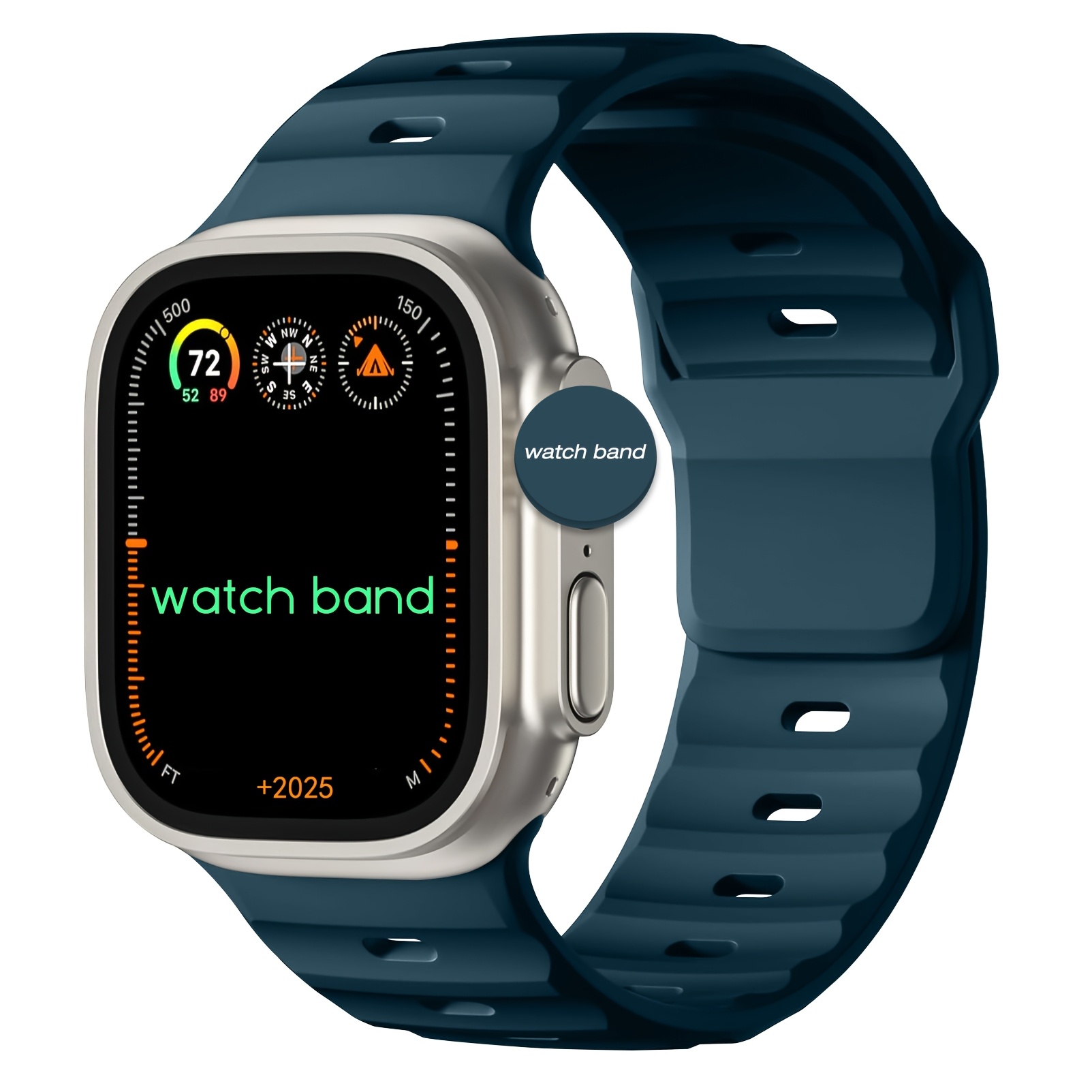 TEMU Correa de Reloj Gruesa y Ancha, Colores Seleccionados, Correa Deportiva Compatible con Apple Watch, Correa de Reemplazo para Hombres y Mujeres,