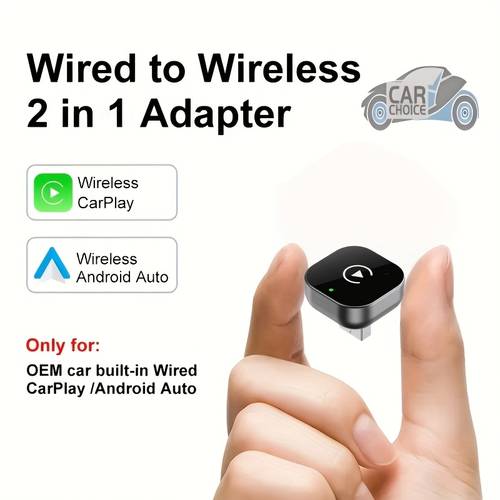 Wireless Bluetooth Adapter with Microphone, Smartphone Controller & Hands-Free Calling/Sending Messages - Compatible with All Smartphones & Vehicles, No Socket-Space Installation Required