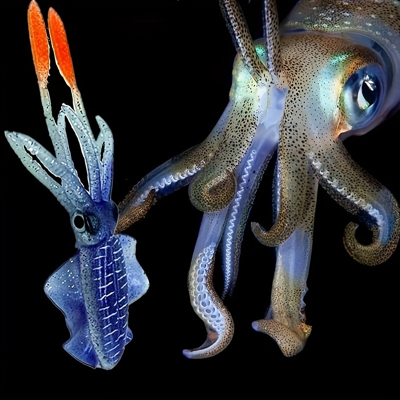 3psc Saltwater Bionic Squid Lures Luminous Trolling Rigged - Temu