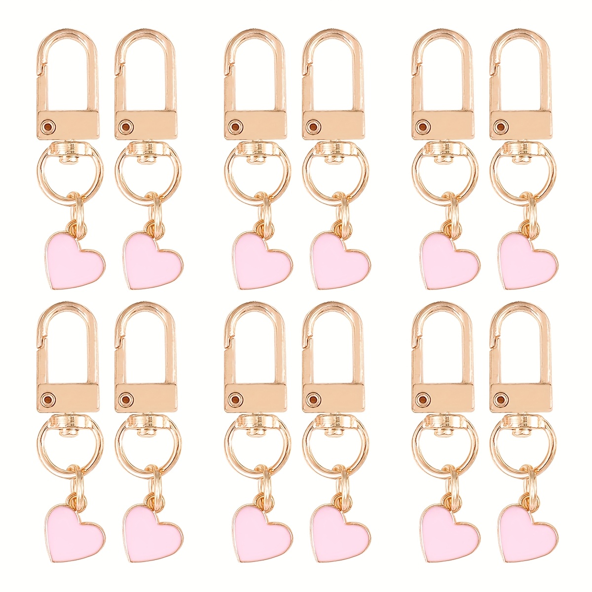 TEMU 12 -shaped Alloy Keychain Charms Suitable For Bags, Keychains, Holiday Party Gifts, And Back-to-school Small Presents