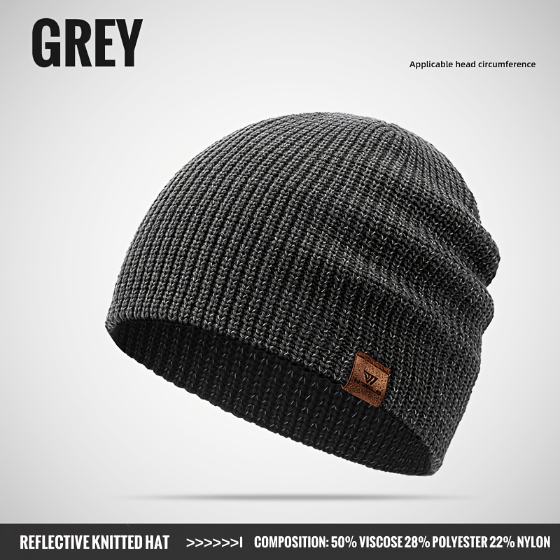 1pc,wrels Running Knitted Hat, Night Running Knitted Hat, Suitable For Running At Night, High Elasticity, Comfortable And , Suitable For Running, Hiking, Cycling