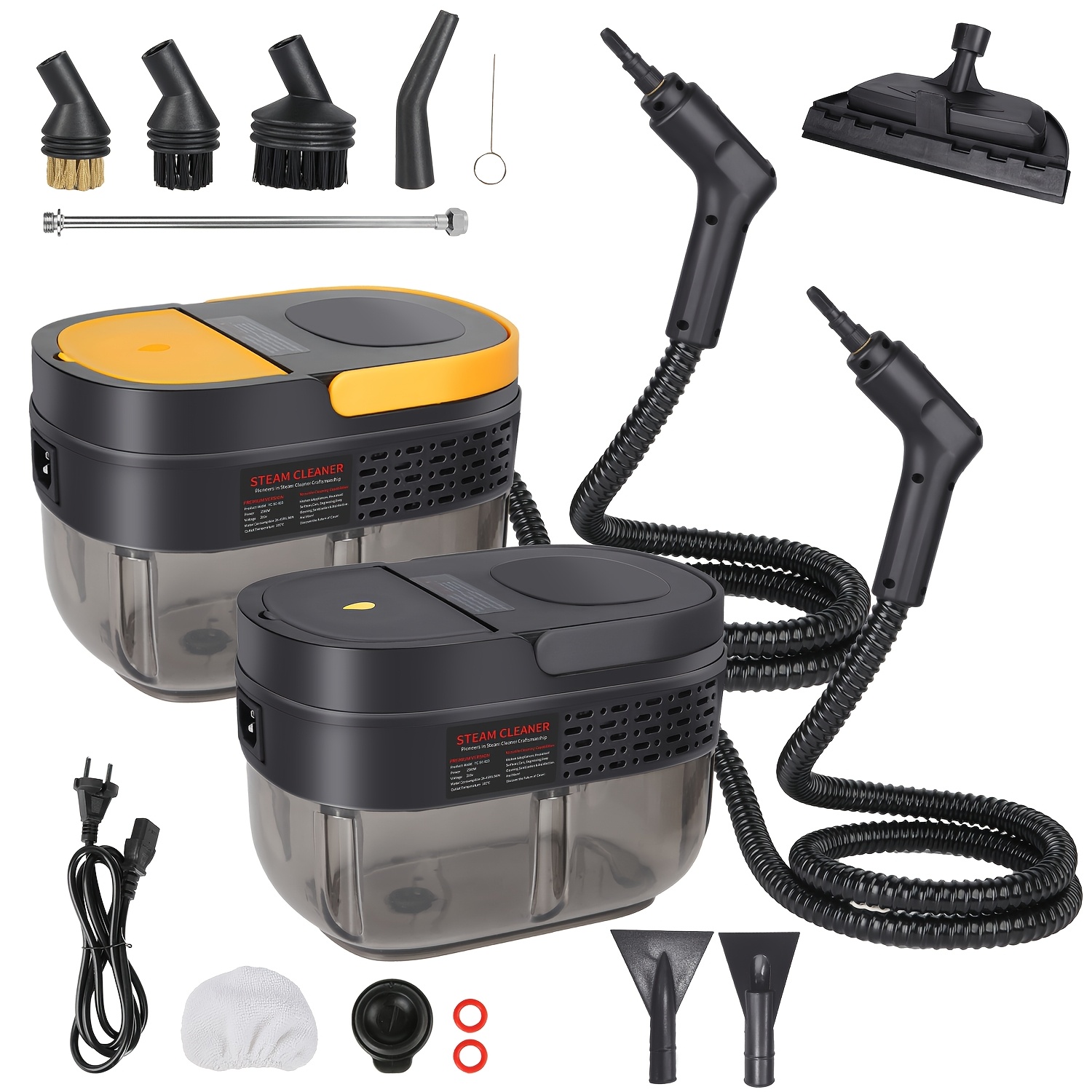 Steam Cleaner, 3-level Adjustable Handle, 15s Heat-up, 1.69 Tank, Portable Steamer For Cleaning With 11pcs Accessories, Steam Cleaner For Home For Dirt, Grease, Grout, Tile, Floor, Couch And Car