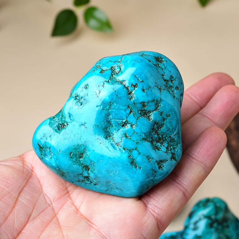 

7.5oz Large Unique Natural Turquoise Stone, Bohemian Style - Ideal For Aquarium & Home Decor, Authentic Crystal , Aquarium Decor