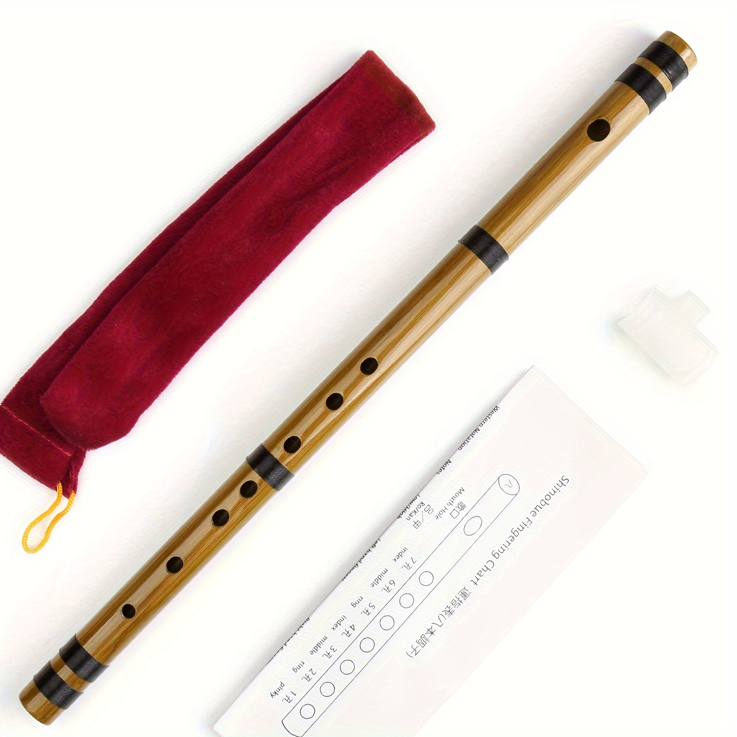 

Japanese Bamboo Flute With Black Lines 7 Hon/8 Hon Handmade Bamboo Musical Instrument