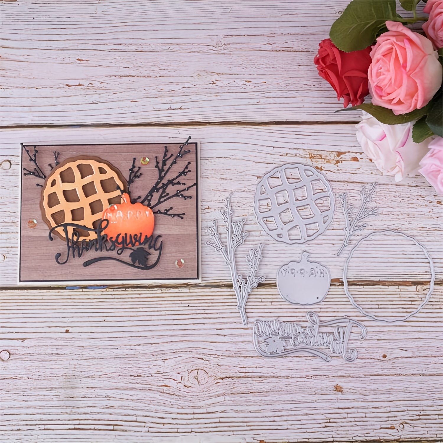 Matrice De Découpe Métal Halloween - Forme Chat Et Citrouille, Pour Scrapbooking, Cartes - 9