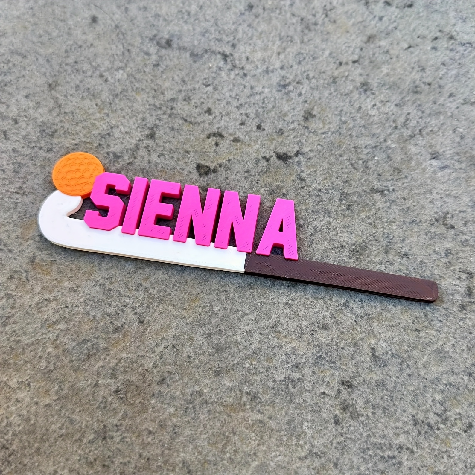 TEMU Custom 3d Printed Bookmark For Field Hockey Sticks - A Unique Gift With Personalized Name For Bookstore Keepsakes