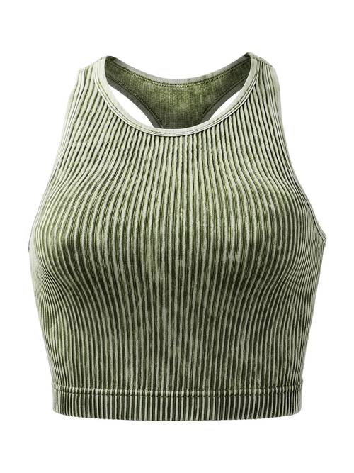 1pc womens vintage washed ribbed top high sleeveless cami with tie dye pattern breathable fabric for s casual wear curvy plus tops everyday retro style stretchy material trendy camisole soft texture women