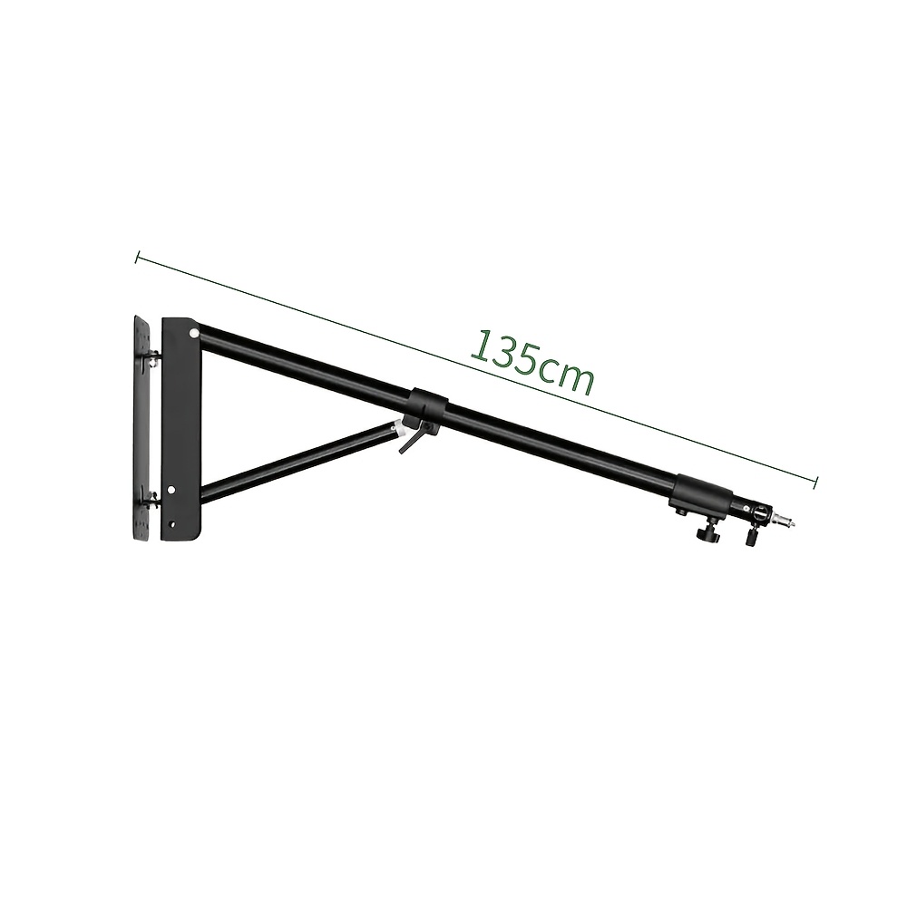 Wall Mount Bracket Stand 135cm Supports 180° Flexible Rotation, Suitable For Studio Video Lights, Photography, Softboxes And Reflectors, Ring Light