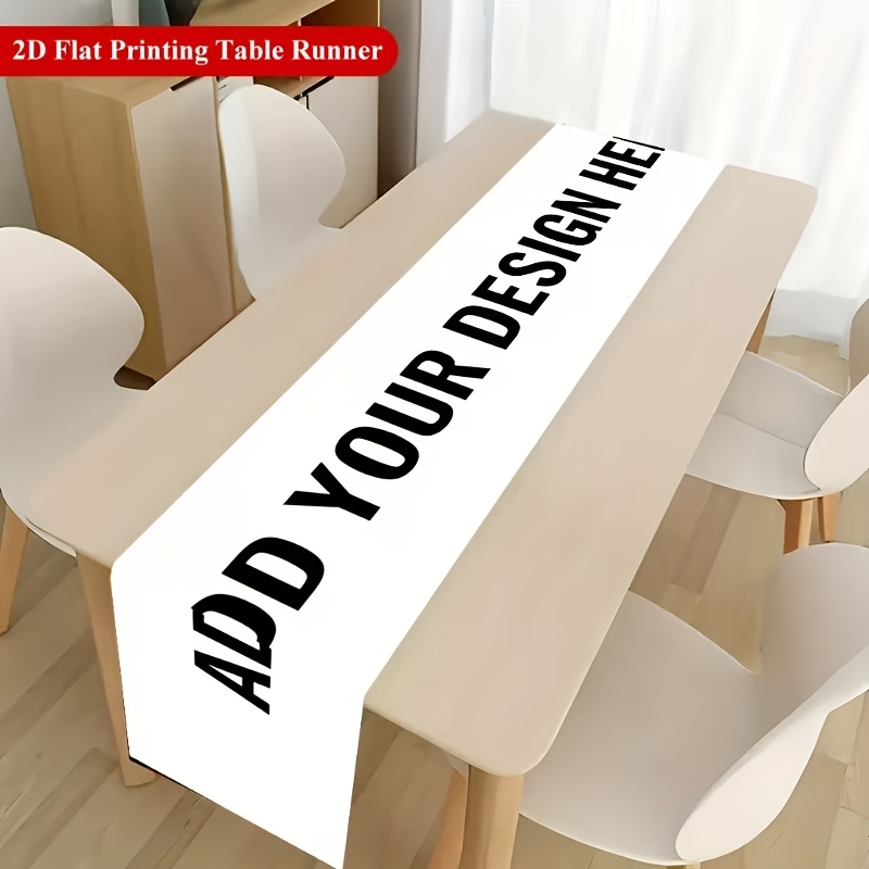 TEMU 1pc Custom Table Runner/tablecloth - Dining Table Decor, Personalized Customization, Gift For . Home, Business Meetings, Hotel And Restaurant