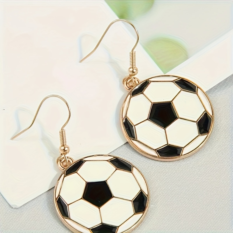 Image of 1 Pair Of Fashionable And Football Trendy Women's Earrings