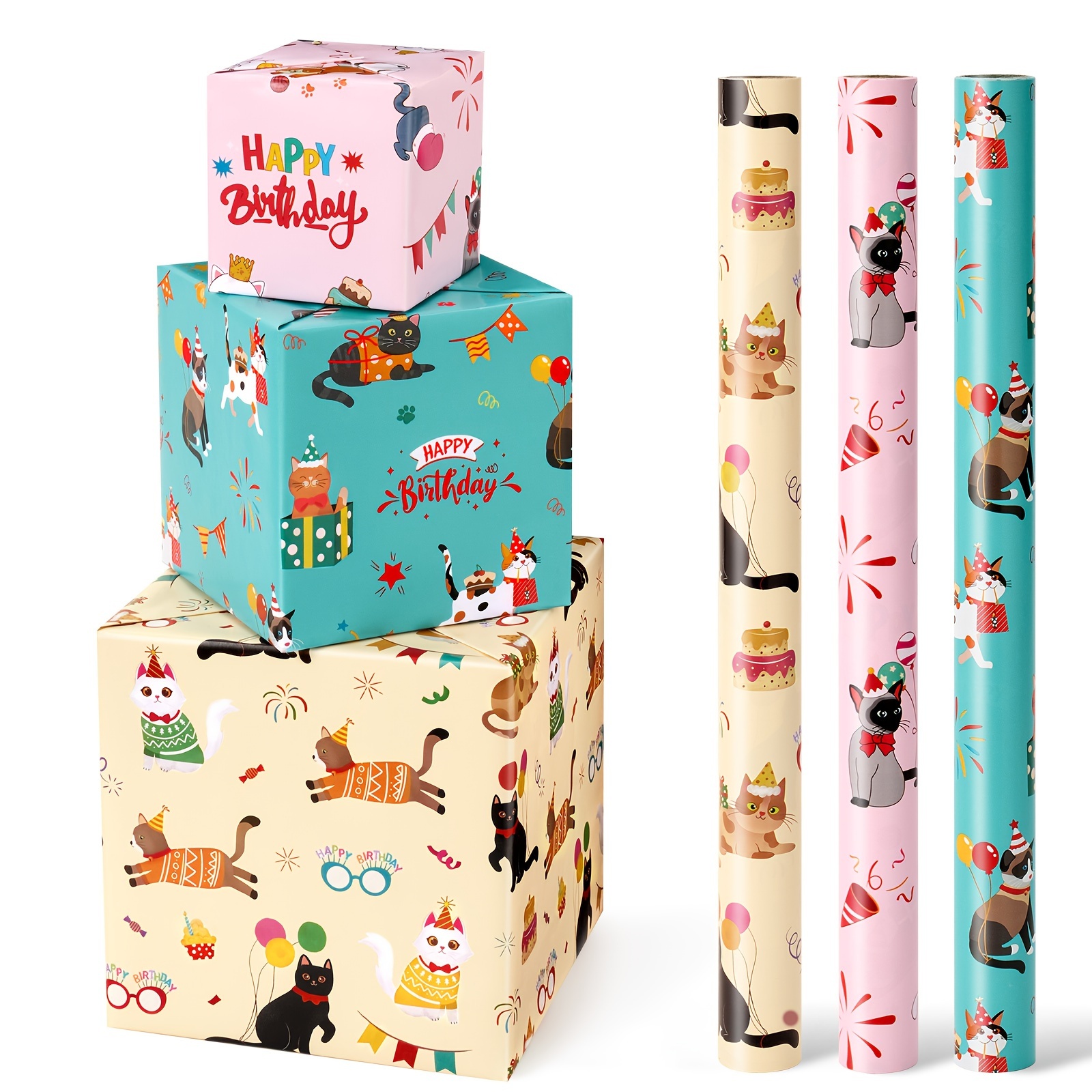 

Cat Wrapping Rolls - 3 Rolls 17" X 120" Wrapping Rolls Cat Wrapping Wrapping Wrapping