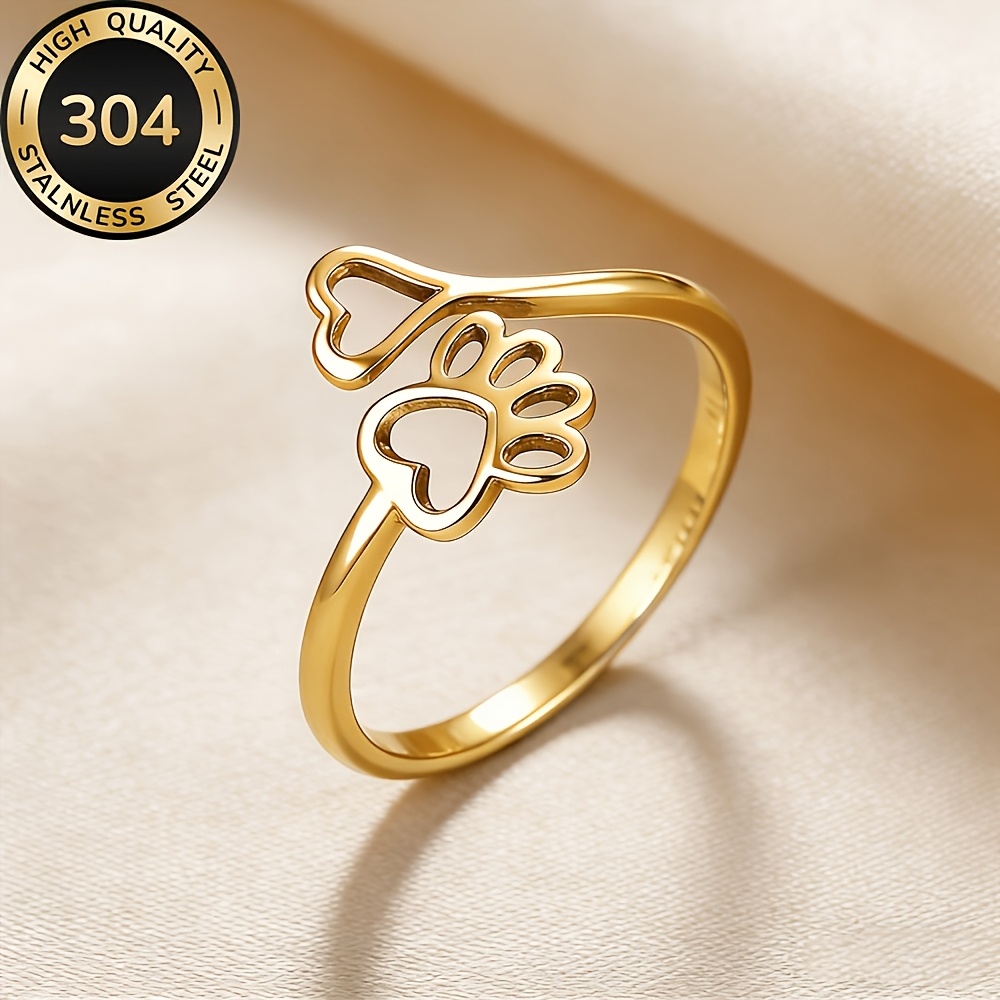 High-quality Stainless Steel Hypoallergenic Golden , Anti-fading, Easy And Elegant, Suitable For Everyday Wear Or Party Fashion Women's Ring, Jewelry Additions, Is A Delicate Gift For Women