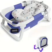 portable folding bath with and thermometer drainage hole durable foldable bathtub for to details 0