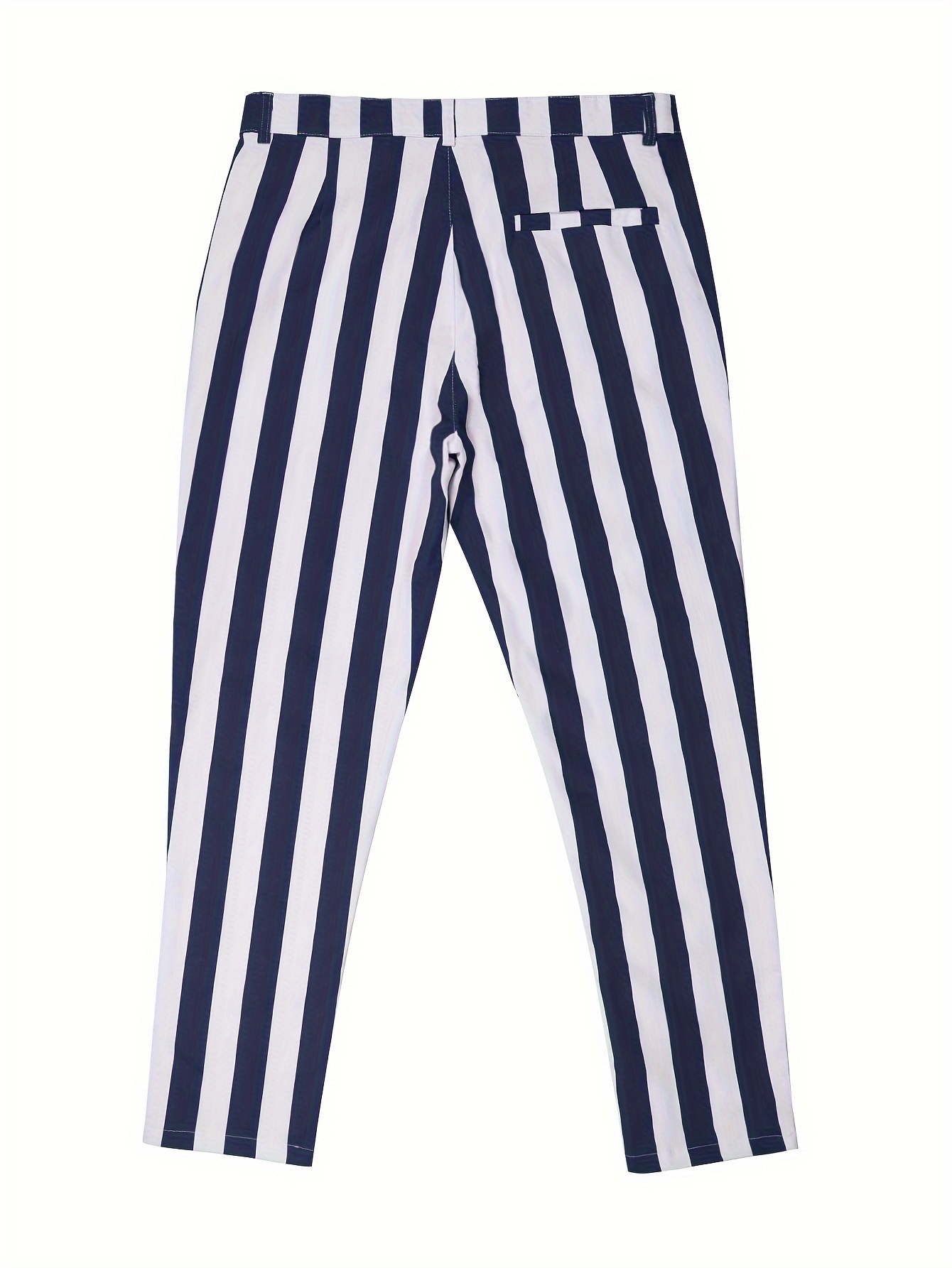 Slim Fit Striped Slacks Men's Casual Vintage Style Slightly - Temu